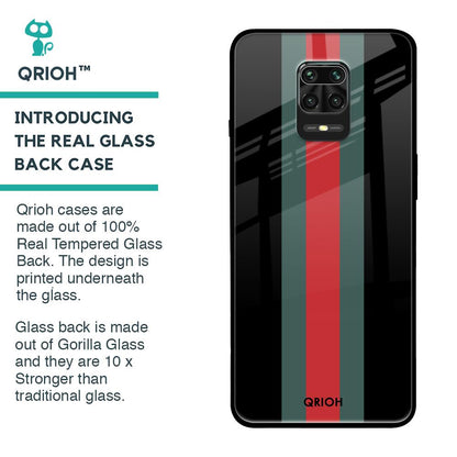 Vertical Stripes Glass Case for Poco M2 Pro