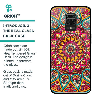 Elegant Mandala Glass Case for Poco M2 Pro