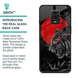 Red Moon Tiger Glass Case for Poco M2 Pro