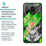Anime Green Splash Glass Case for Poco M2 Pro