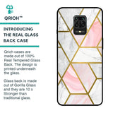 Geometrical Marble Glass Case for Poco M2 Pro