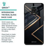 Sleek Golden & Navy Glass Case for Poco M2 Pro