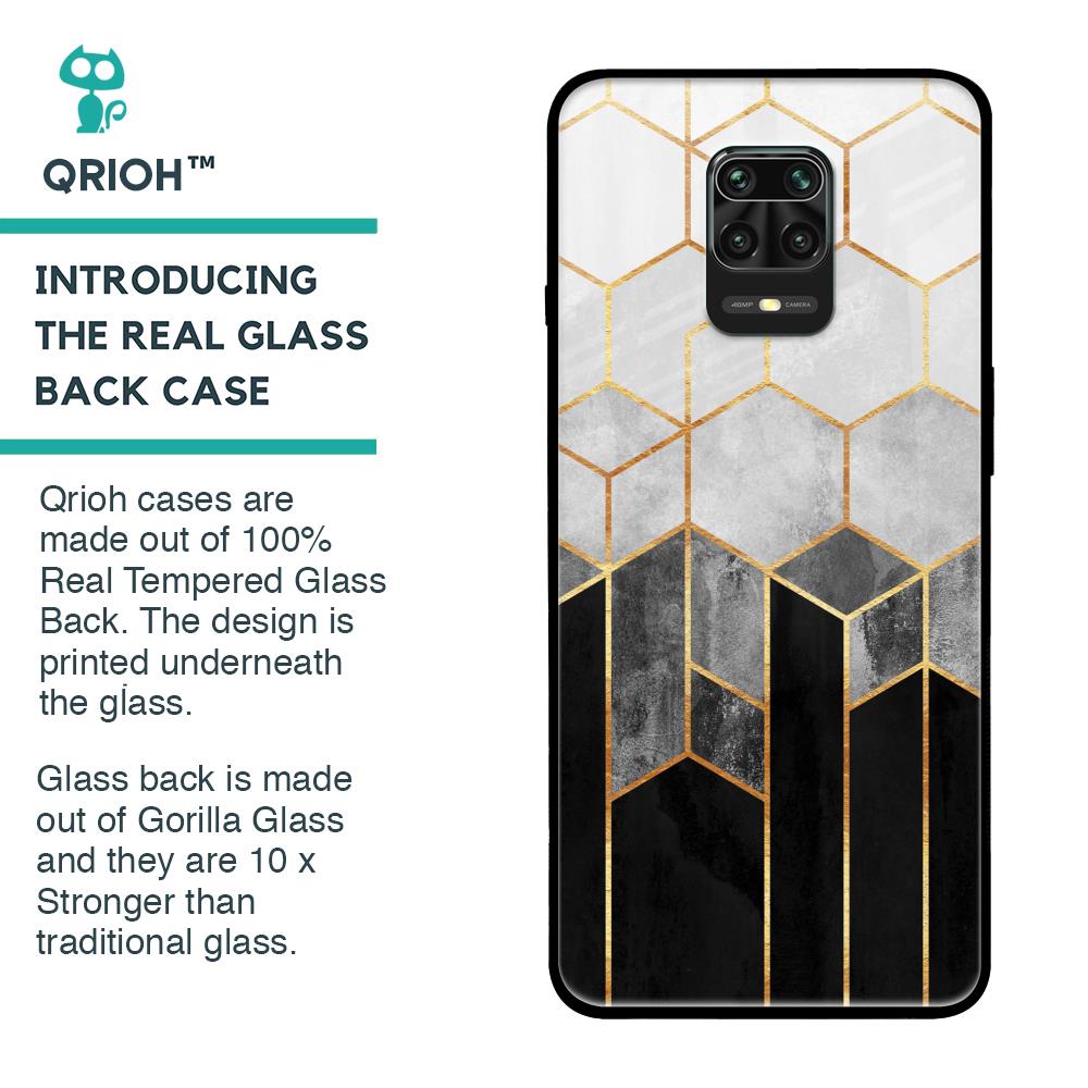 Tricolor Pattern Glass Case for Poco M2 Pro