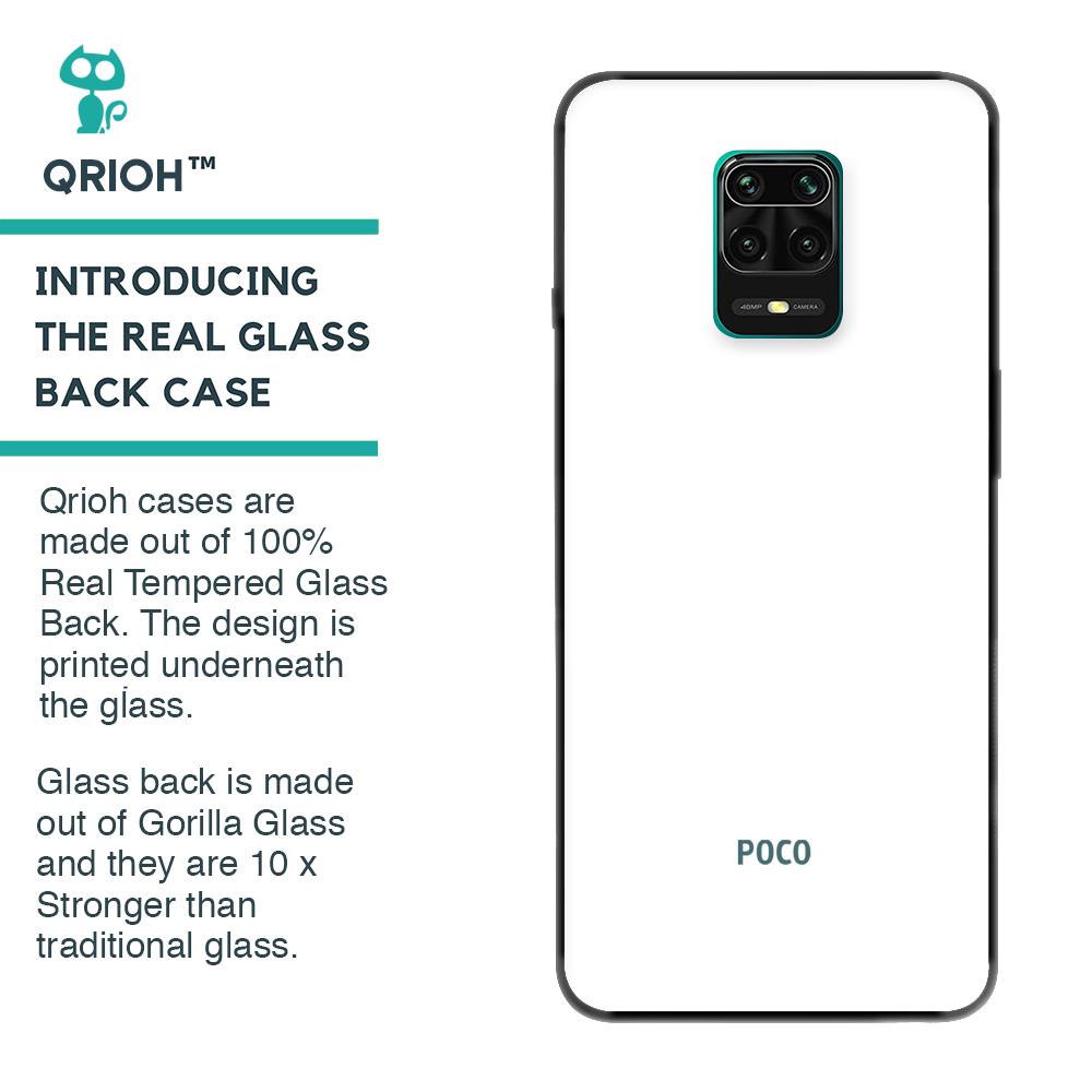 Arctic White Glass Case for Poco M2 Pro