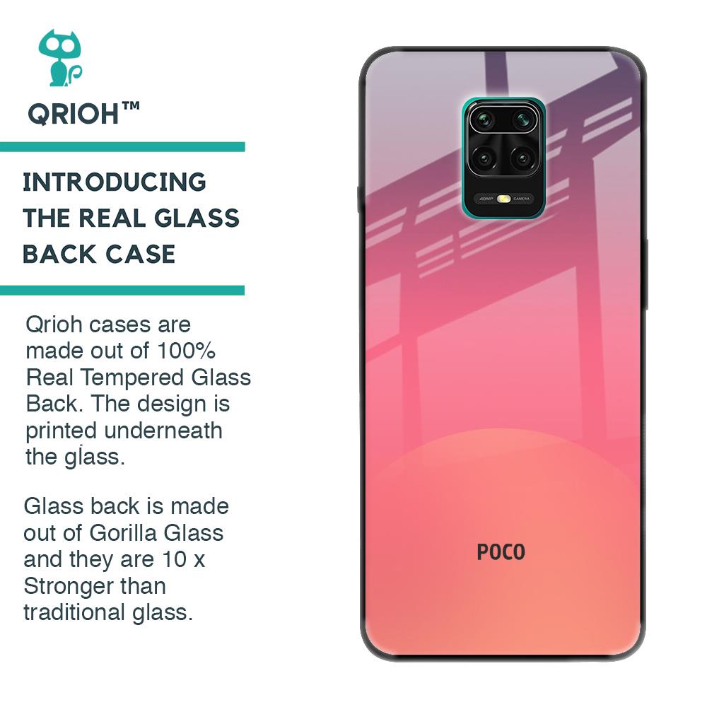 Sunset Orange Glass Case for Poco M2 Pro