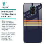 Tricolor Stripes Glass Case For Poco M2 Pro