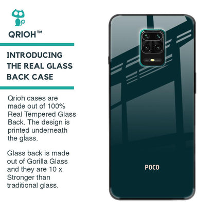 Hunter Green Glass Case For Poco M2 Pro