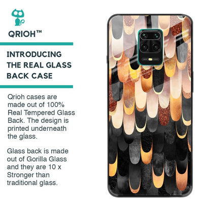 Bronze Abstract Glass Case for Poco M2 Pro