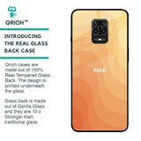 Orange Curve Pattern Glass Case for Poco M2 Pro