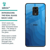 Blue Wave Abstract Glass Case for Poco M2 Pro