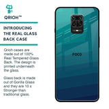 Green Triangle Pattern Glass Case for Poco M2 Pro