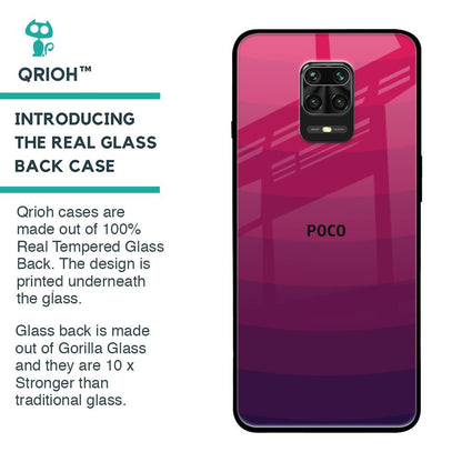 Wavy Pink Pattern Glass Case for Poco M2 Pro