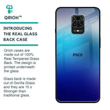 Blue Rhombus Pattern Glass Case for Poco M2 Pro