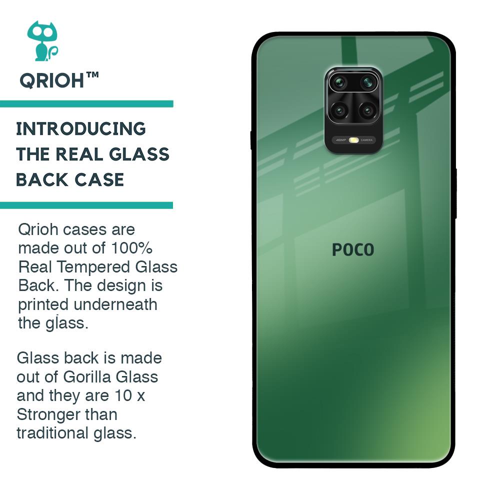 Green Grunge Texture Glass Case for Poco M2 Pro