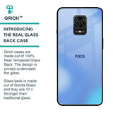 Vibrant Blue Texture Glass Case for Poco M2 Pro