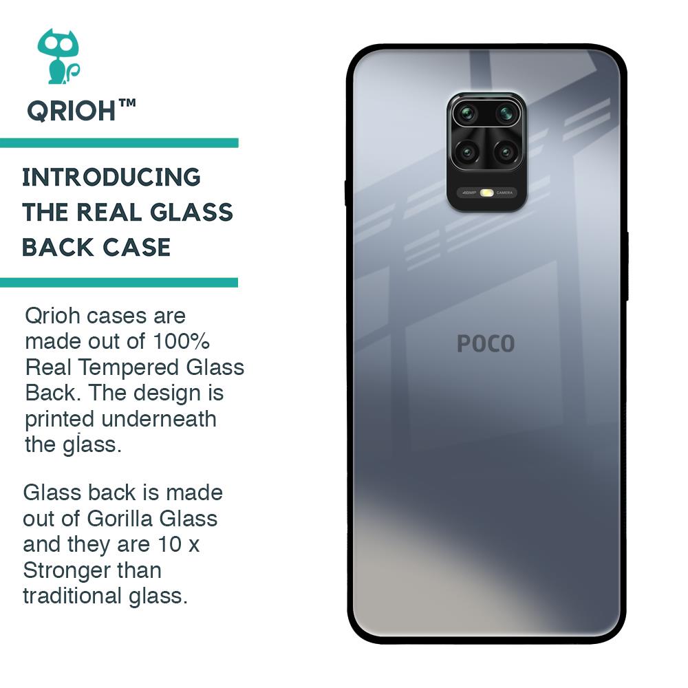 Space Grey Gradient Glass Case for Poco M2 Pro