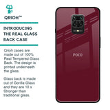Classic Burgundy Glass Case for Poco M2 Pro