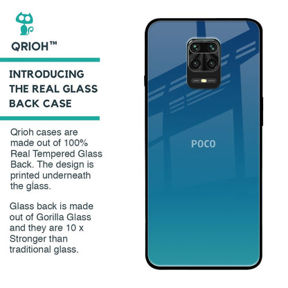 Celestial Blue Glass Case For Poco M2 Pro
