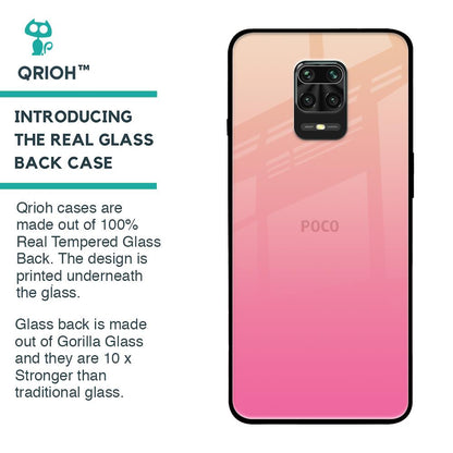 Pastel Pink Gradient Glass Case For Poco M2 Pro