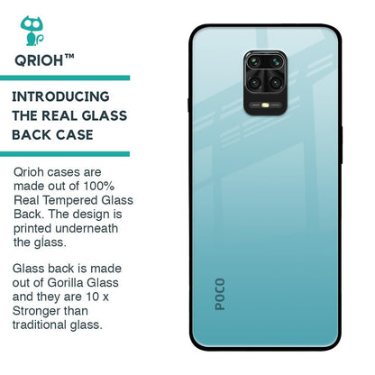 Arctic Blue Glass Case For Poco M2 Pro