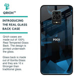 Polygonal Blue Box Glass Case For Poco M2 Pro