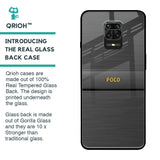 Grey Metallic Glass Case For Poco M2 Pro