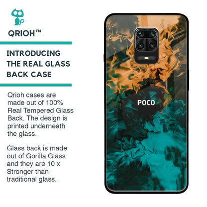 Watercolor Wave Glass Case for Poco M2 Pro