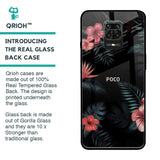 Tropical Art Flower Glass Case for Poco M2 Pro