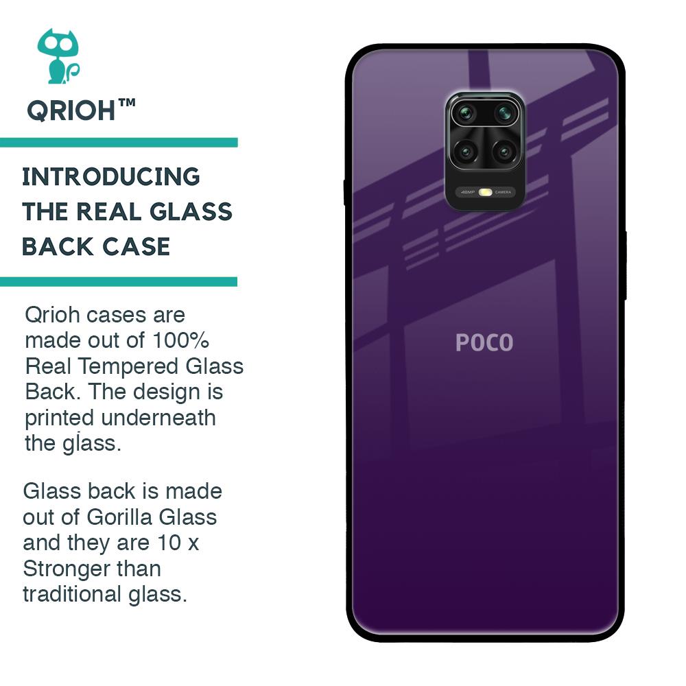 Dark Purple Glass Case for Poco M2 Pro