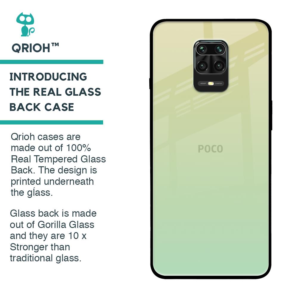 Mint Green Gradient Glass Case for Poco M2 Pro