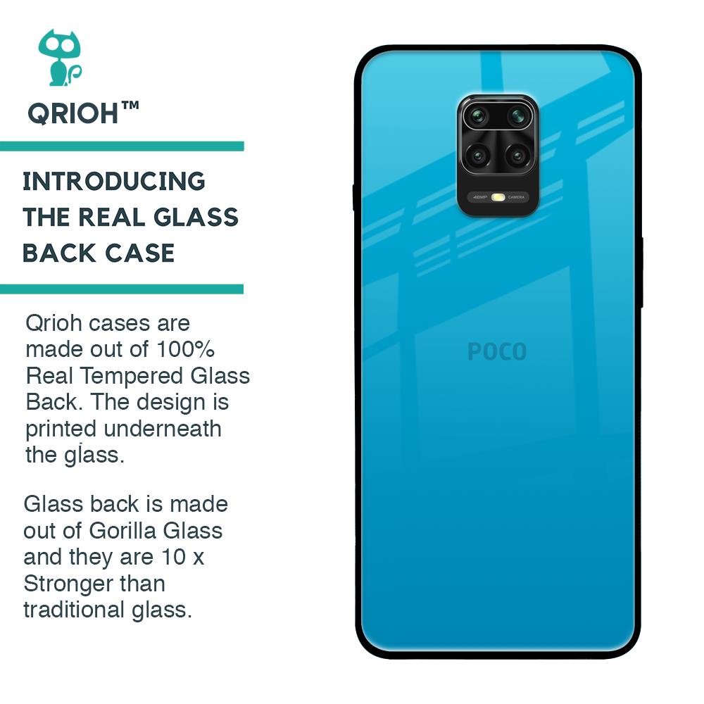Blue Aqua Glass Case for Poco M2 Pro