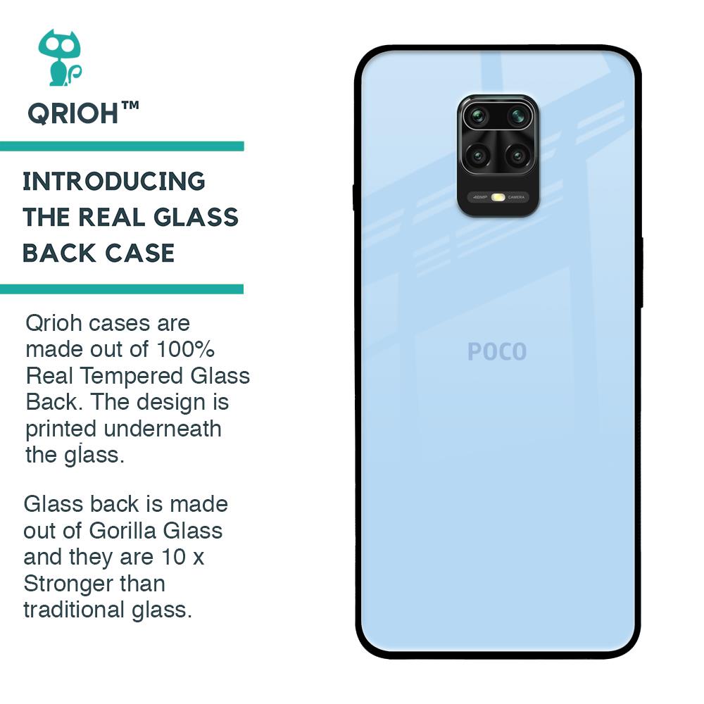 Pastel Sky Blue Glass Case for Poco M2 Pro
