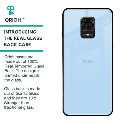 Pastel Sky Blue Glass Case for Poco M2 Pro