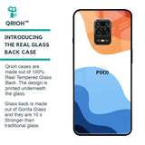 Wavy Color Pattern Glass Case for Poco M2 Pro