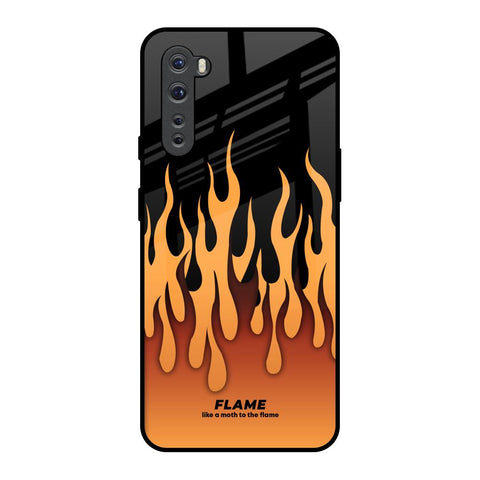 Fire Flame OnePlus Nord Glass Back Cover Online