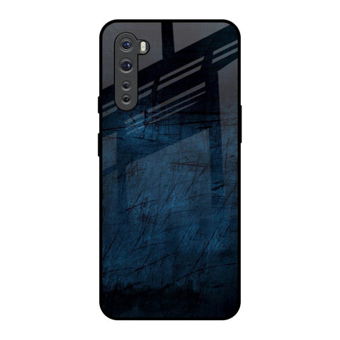 Dark Blue Grunge OnePlus Nord Glass Back Cover Online