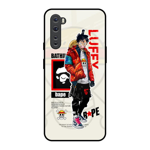 Bape Luffy OnePlus Nord Glass Back Cover Online
