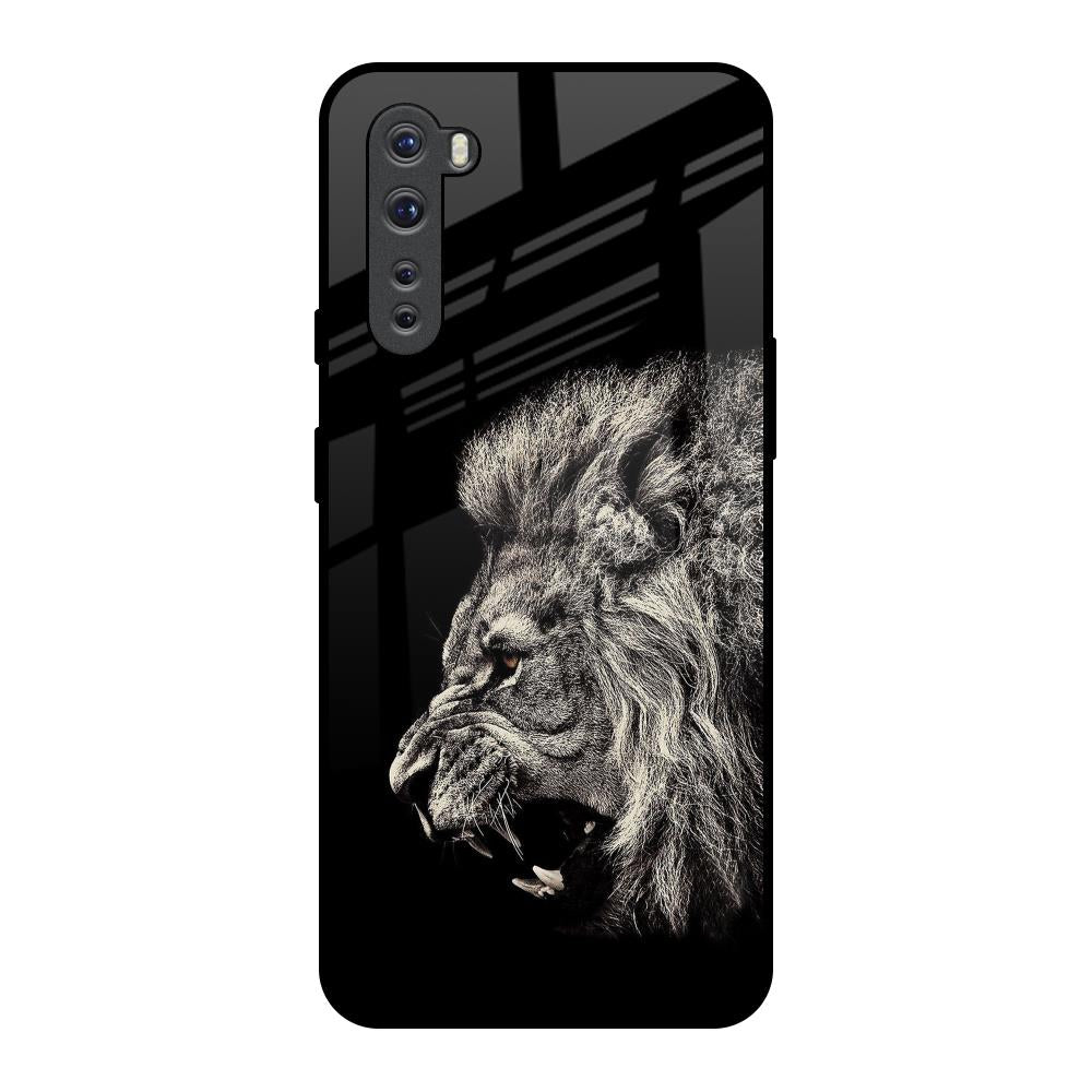 Brave Lion OnePlus Nord Glass Back Cover Online