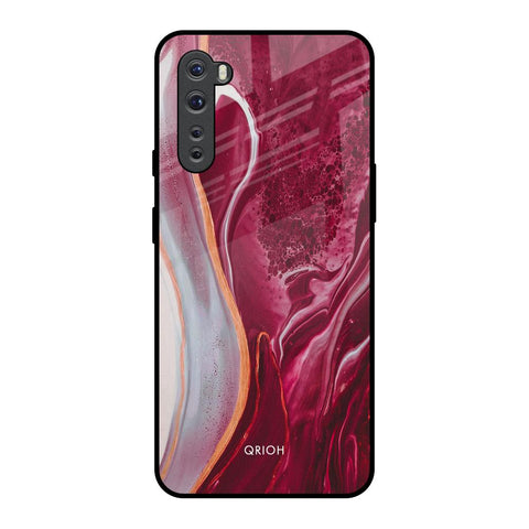 Crimson Ruby OnePlus Nord Glass Back Cover Online