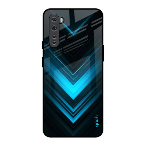Vertical Blue Arrow OnePlus Nord Glass Back Cover Online