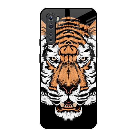 Angry Tiger OnePlus Nord Glass Back Cover Online