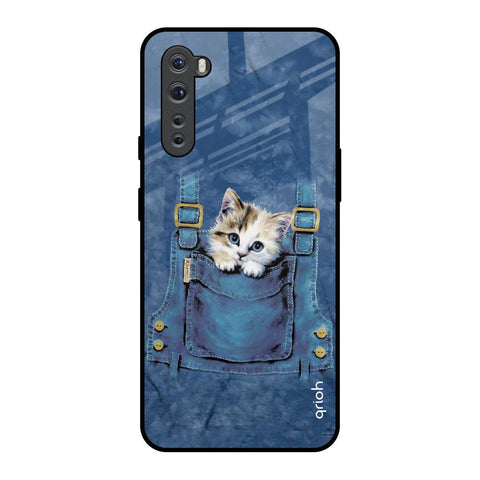 Kitty In Pocket OnePlus Nord Glass Back Cover Online