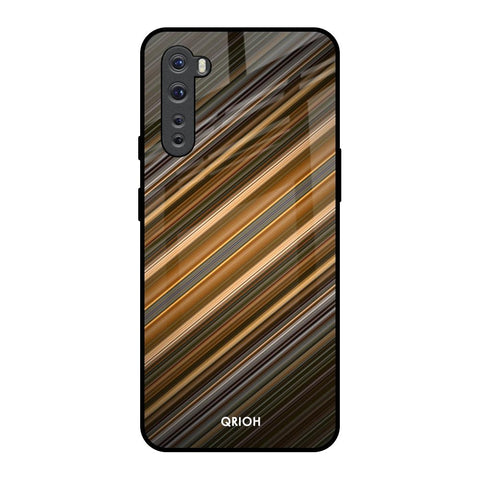 Diagonal Slash Pattern OnePlus Nord Glass Back Cover Online