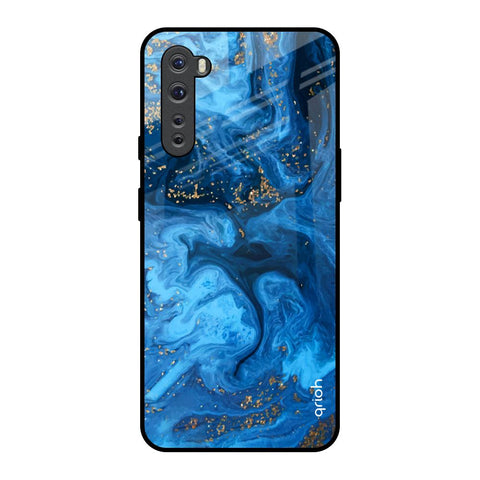 Gold Sprinkle OnePlus Nord Glass Back Cover Online
