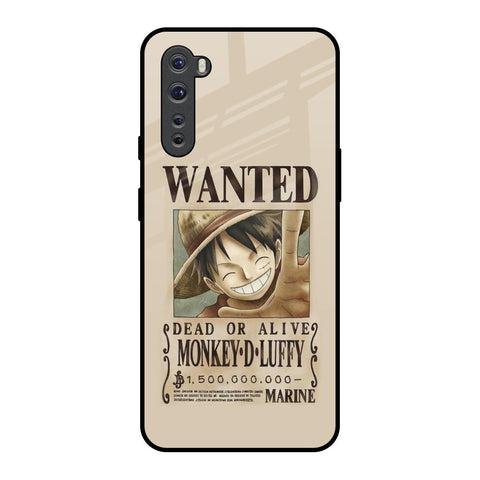 Luffy Wanted OnePlus Nord Glass Back Cover Online