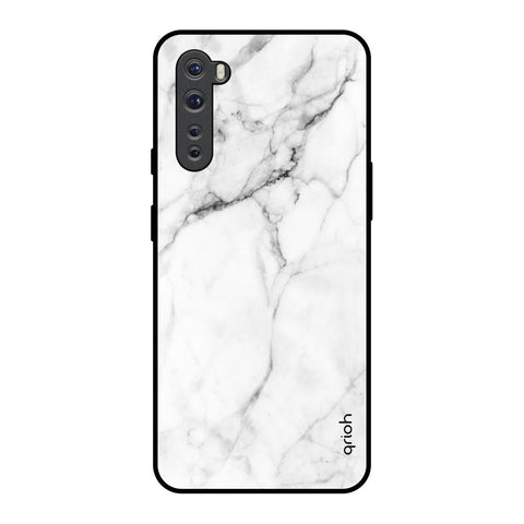 Modern White Marble OnePlus Nord Glass Back Cover Online