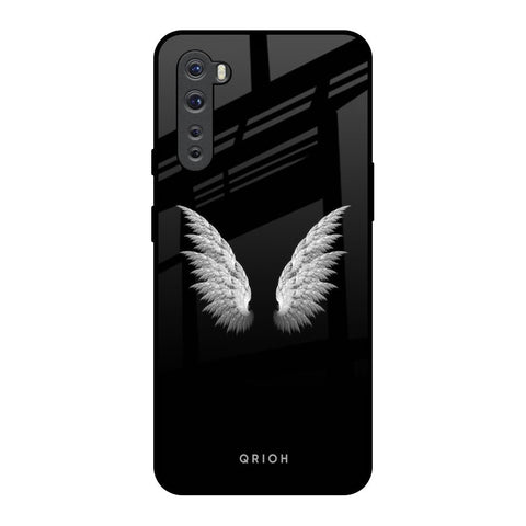 White Angel Wings OnePlus Nord Glass Back Cover Online