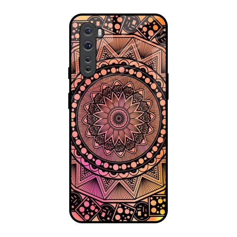 Floral Mandala OnePlus Nord Glass Back Cover Online