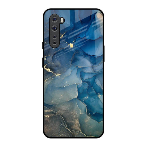 Blue Cool Marble OnePlus Nord Glass Back Cover Online
