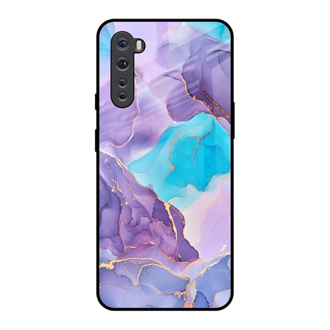 Alcohol ink Marble OnePlus Nord Glass Back Cover Online